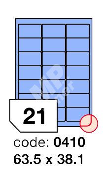 Samolepící etikety Rayfilm Office 63,5x38,1 mm 300 archů, matně modrá, R0123.0410D 1