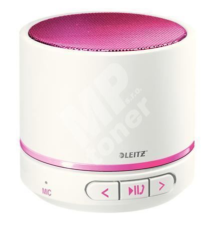 Přenosný mini reproduktor Leitz Wow, stereo, Bluetooth, růžový 1