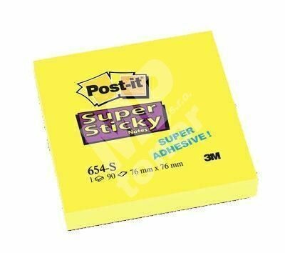 Samolepící bloček 76x76 Post-it 3M žlutý, 654-s 1