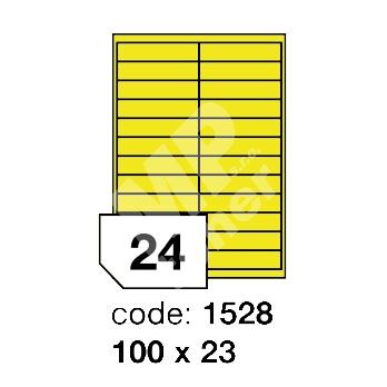 Samolepící etikety Rayfilm Office 100x23 mm 300 archů, matně žlutá, R0121.1528D 1