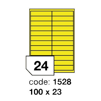 Samolepící etikety Rayfilm Office 100x23 mm 300 archů, matně žlutá, R0121.1528D