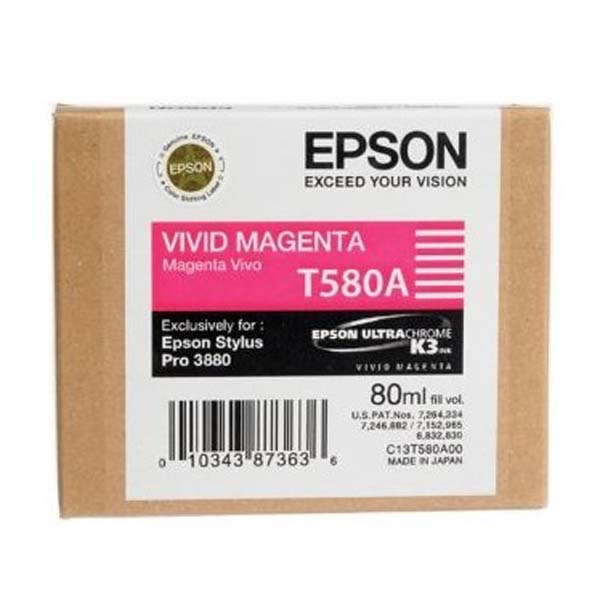 Inkoustová cartridge Epson C13T580A00, Stylus Pro 3800, vivid magenta, originál