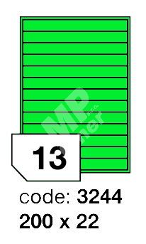 Samolepící etikety Rayfilm Office 200x22 mm 300 archů, matně zelená, R0120.3244D 1