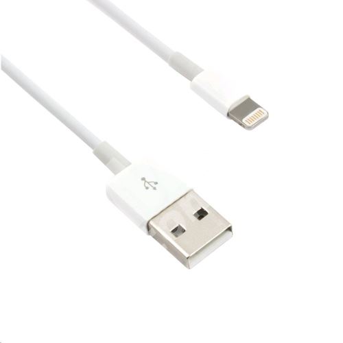 Kabel C-Tech USB 2.0 Lightning iPhone 5 a vyšší, nabíjecí kabel, 2m, bílý 1