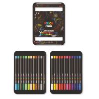 Uni Posca sada voskových pastelek, 24 ks, mix barev 2 (1)