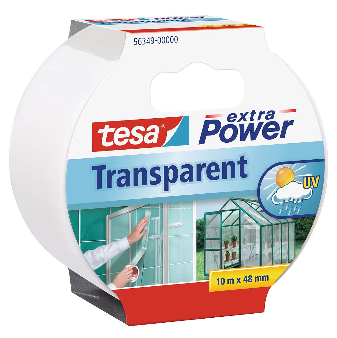 Lepicí páska Tesa Extra Power, 48 mm x 10 m, zpevněná textilem, transparentní