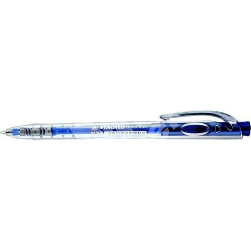 Kuličkové pero Stabilo Liner 308, 0,3mm, stiskací mechanismus, modré 1