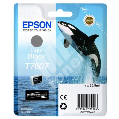 Cartridge Epson C13T76074010, light black, originál 1