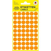 Etikety na ruční popis kolečko průměr 12 mm - světle oranžové - 3148