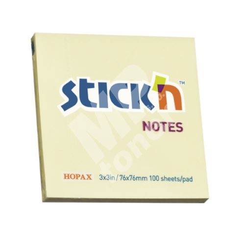 Samolepící bločky Stick n 76x76mm, žlutá, 100 listů 1