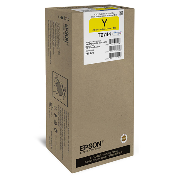 Inkoustová cartridge Epson C13T974400, WF-C869R, yellow, originál