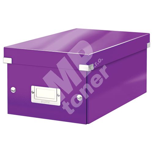Archivační krabice na DVD Leitz Click-N-Store WOW, purpurová 1
