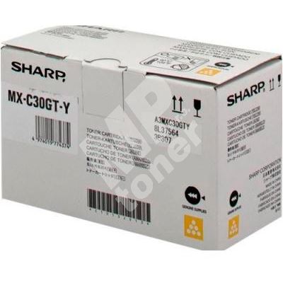 Toner Sharp MX-C30GTY, yellow, originál 1