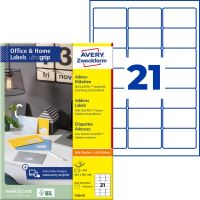 Adresní etikety Avery Zweckform 63,5x38,1 mm 10 listů A4 - 7160-10