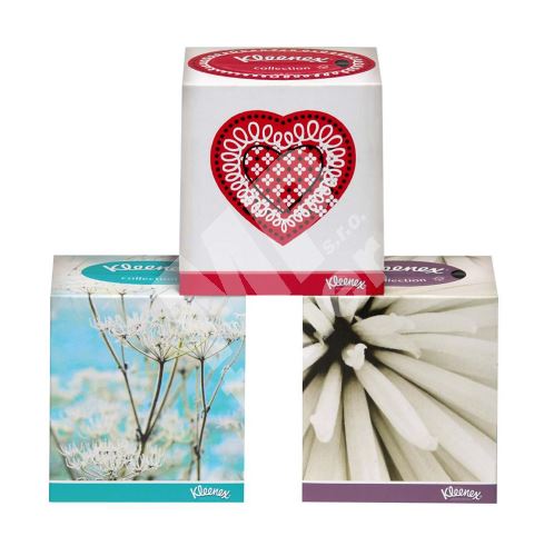 Kleenex Collection hygienické papírové kapesníky 3 vrstvy box 20 x 20 cm 56 kusů 1