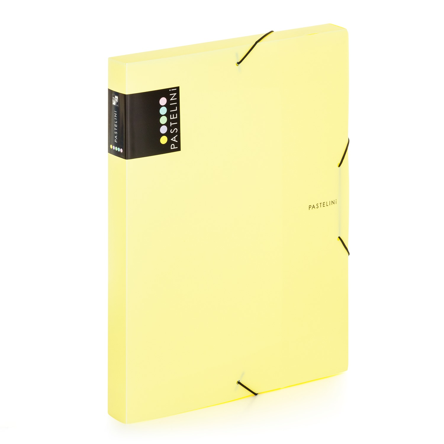 Krabice na spisy s gumou Pastelini A4 PP, žlutá