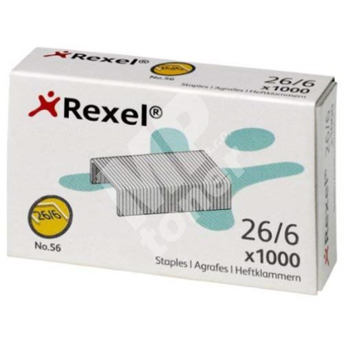 Spojovač Rexel 26/6 (No.56), drátky do sešívaček, 1000 ks 1