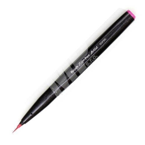 Pentel Sign Pen Artist SESF30C, barevný štěteček, růžový 1