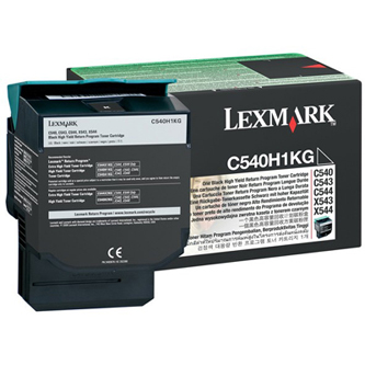 Toner Lexmark C540, X543, X544, X543, X544, black, 0C540H1KG, originál