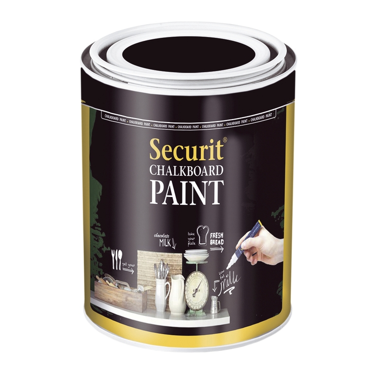 Nátěrová barva Securit Chalkboard Paint, 3 m2, 0,25 kg, barva černá