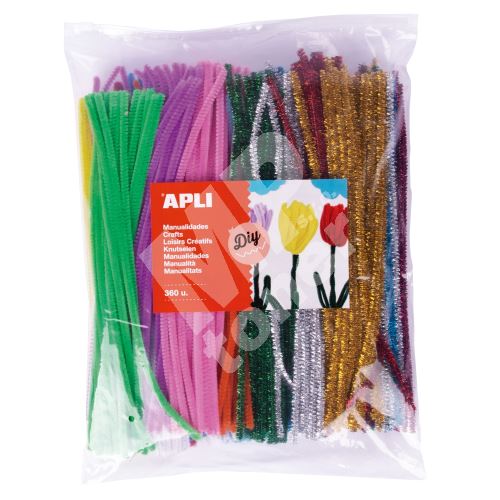 Modelovací drátky žinylka Apli, Jumbo pack, 30cm, mix barev 1