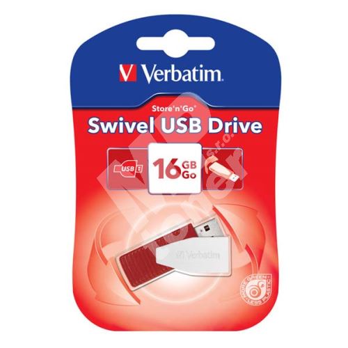 Verbatim Swivel 16GB, USB flash disk 2.0, 49814, červená 1
