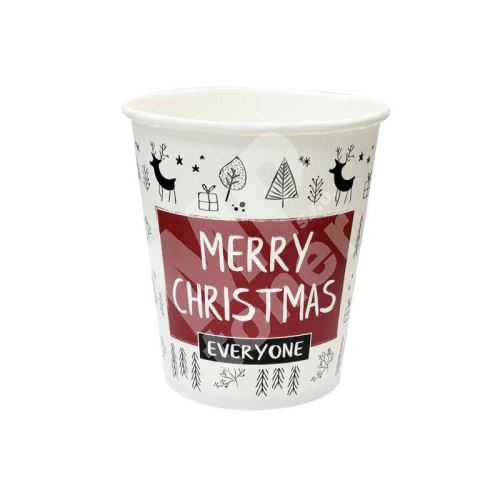 Kelímek papírový ,,Merry Christmas,, 250 ml pr.80mm, 100 ks 1