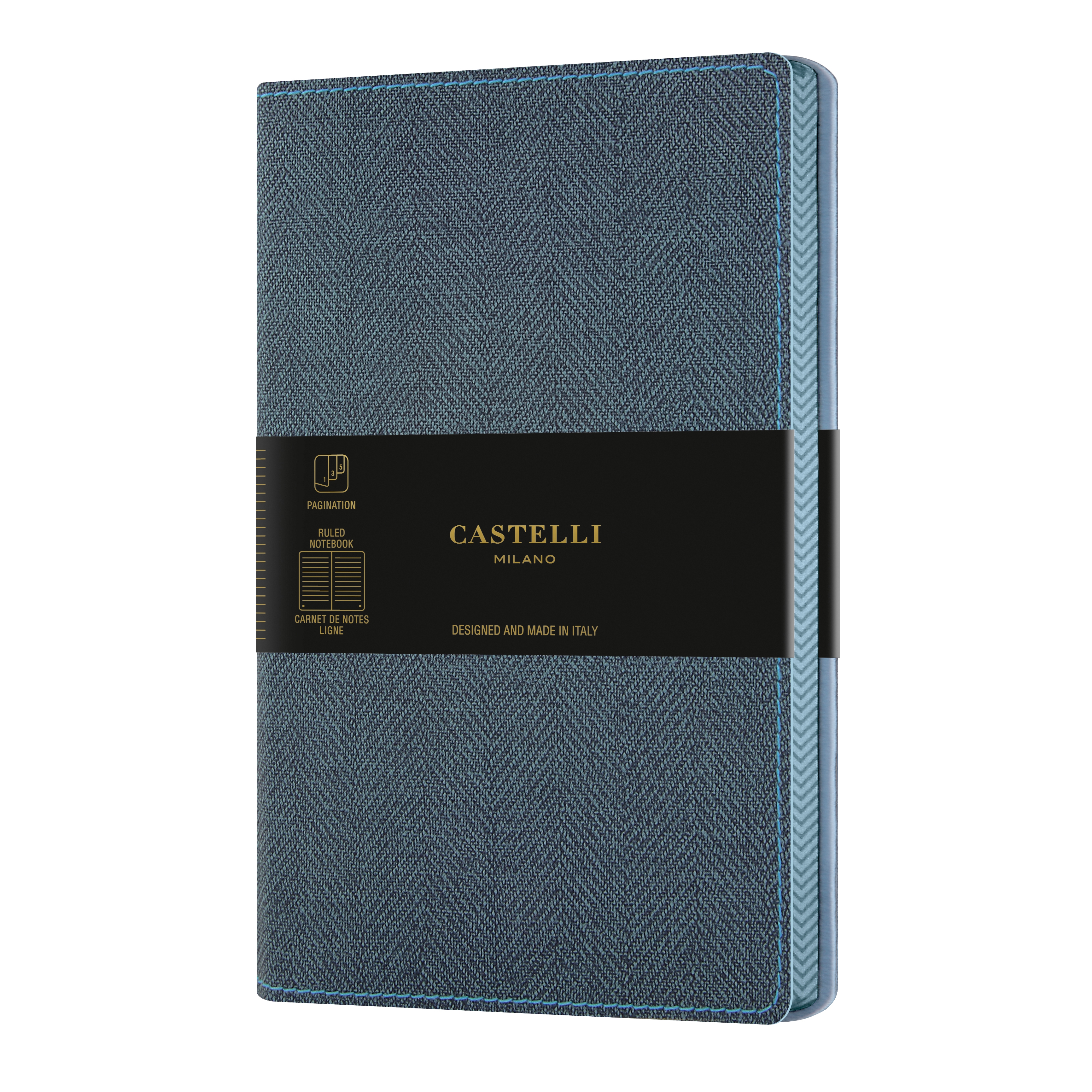 Linkovaný zápisník Castelli Harris, A5, modrý