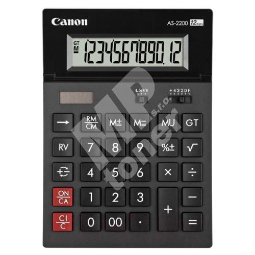 Kalkulačka Canon AS-2200, černá, stolní, dvanáctimístná 1