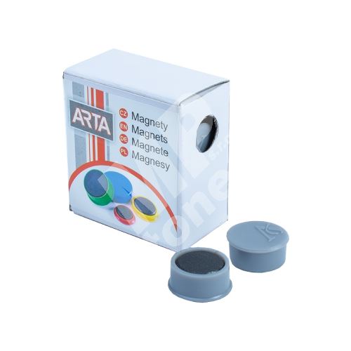 Magnety ARTA průměr 16mm, šedé, 10ks 1