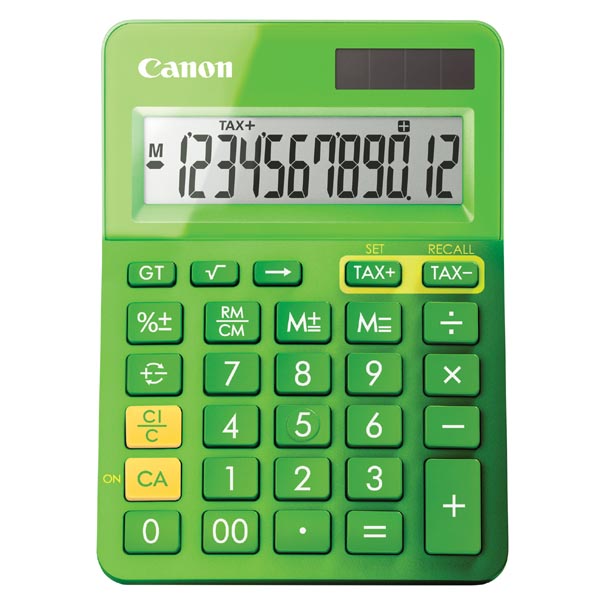 Kalkulačka Canon LS-123K, zelená, stolní, dvanáctimístná