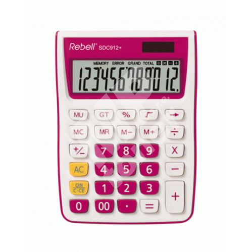 Kalkulačka Rebell SDC 912+ růžová 1