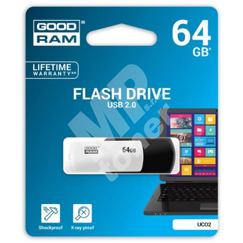 Goodram UC02 64GB, USB flash disk 2.0, černo-bílá 1