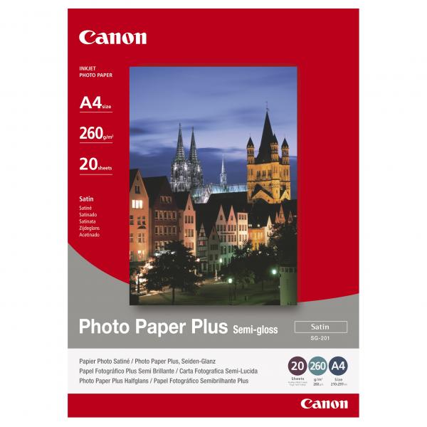 Canon Photo Paper Plus Semi-Glossy, pololesklý, saténový, A4, 210x297mm, 260g/m, SG-201