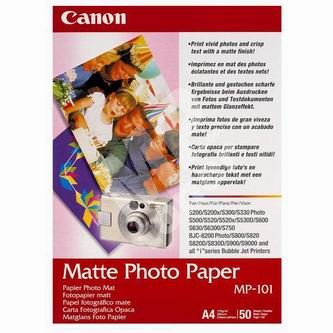 Canon Matte Photo Paper, foto papír, matný, bílý, A4, 210x297mm, 170 g/m2, 50ks, 1