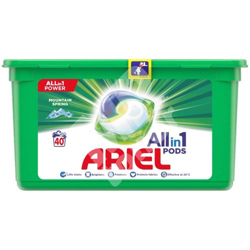 Ariel All-in-1 Pods Mountain Spring gelové kapsle na praní prádla 40 kusů 1