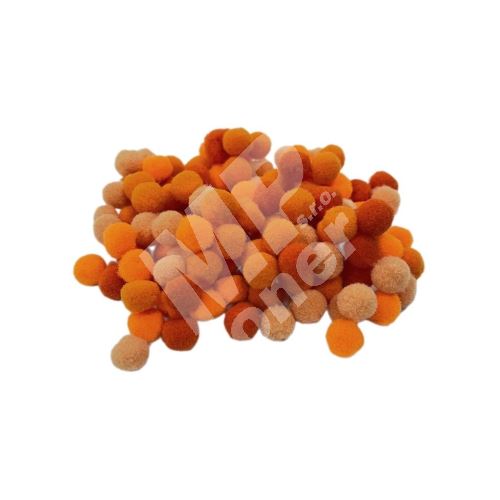 Bambulky 10mm (120ks) oranžový mix 1