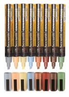 Sada Securit 8 středních křídových popisovačů, šířka hrotu 2-6 mm, různé barvy, 1 (1)