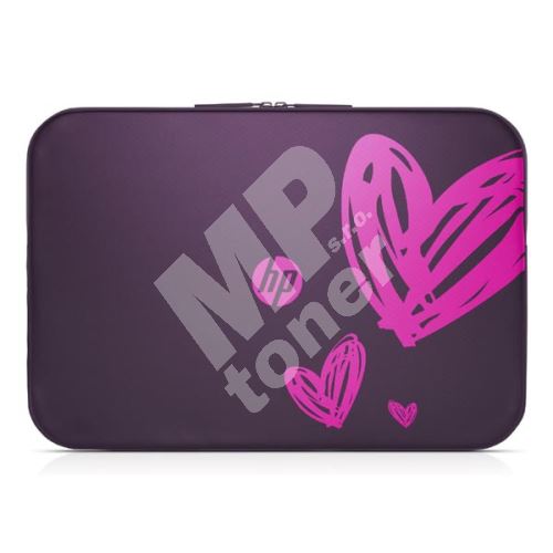 Obal na notebook HP 15,6, Spectrum Hearts, fialový z polyuretanu 1