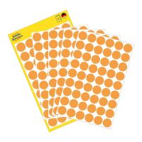 Etikety na ruční popis kolečko průměr 12 mm - světle oranžové - 3148 2 (1)