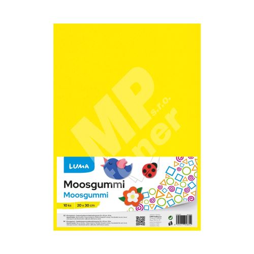 Moosgummi Luma A4, žlutá, 10ks 1