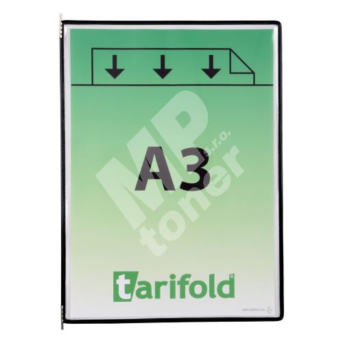 Tarifold závěsný rámeček s kapsou, A3, otevřený shora, černý, 10 ks 1