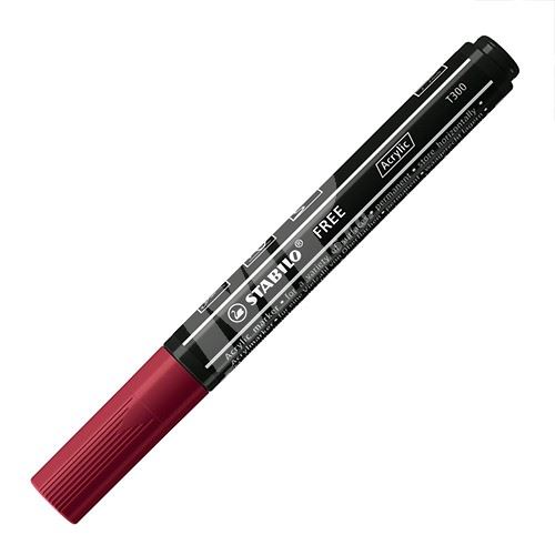 STABILO FREE Acrylic akrylový popisovač T300 Kulatý hrot 2-3 mm - purpurový 1