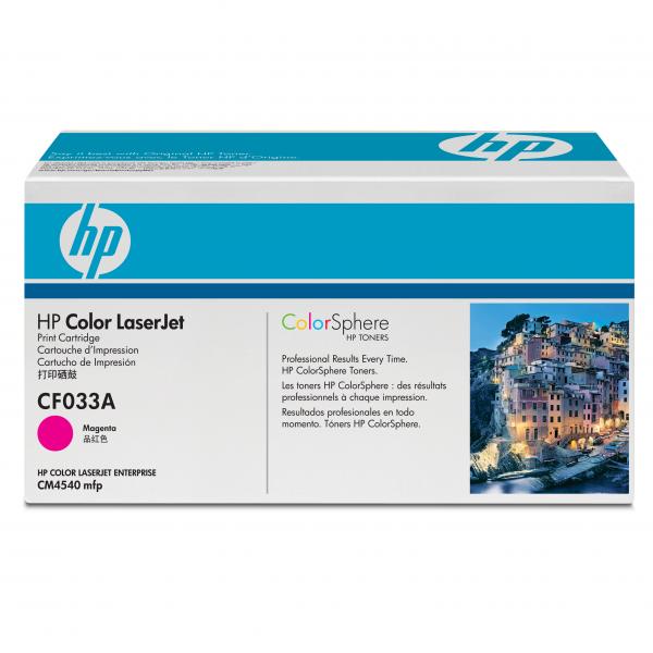 Toner HP CF033A, Color LaserJet CM4540, CM4540f, CM4540fskm, magenta, originál