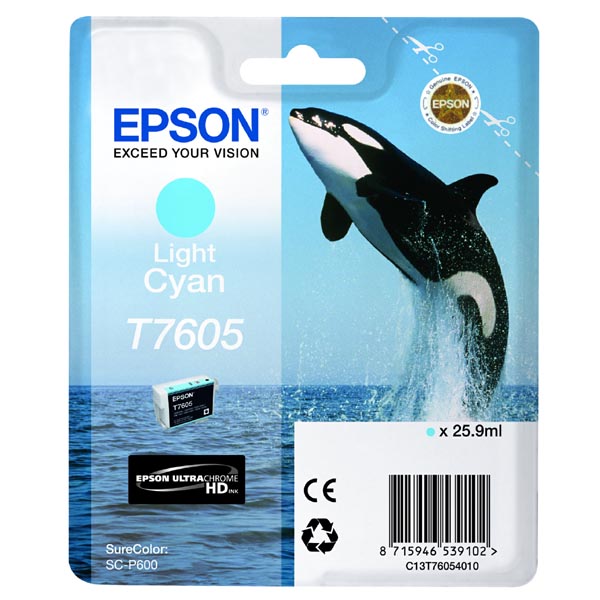 Inkoustová cartridge Epson C13T76054010, SureColor SC-P600, cyan, originál