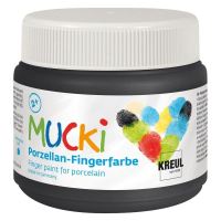 Prstová barva na porcelán Kreul MUCKI, černá, 150 ml