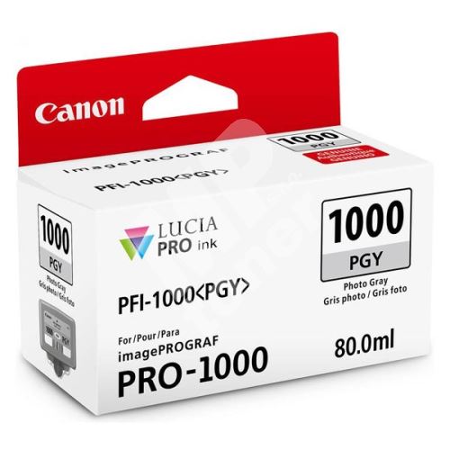 Cartridge Canon PFI-1000PGY, 0553C001, photo grey, originál 1