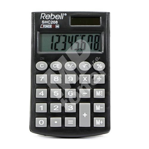 Kalkulačka Rebell RE-SHC208 BX, černá, kapesní, osmimístná 1