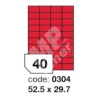 Samolepící etikety Rayfilm Office 52,5x29,7 mm 300 archů, matně červená, R0122.0304D 1