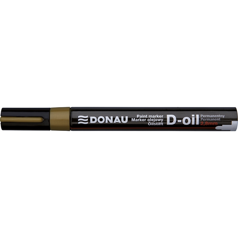 Lakový popisovač Donau D-oil, 2,8 mm, zlatý